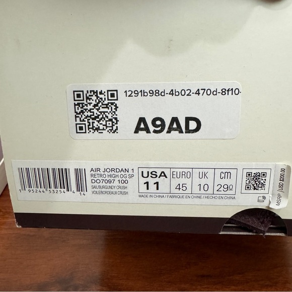 A Ma Maniére x Air Jordan 1 High OG Airness Size 11 - Picture 10 of 10